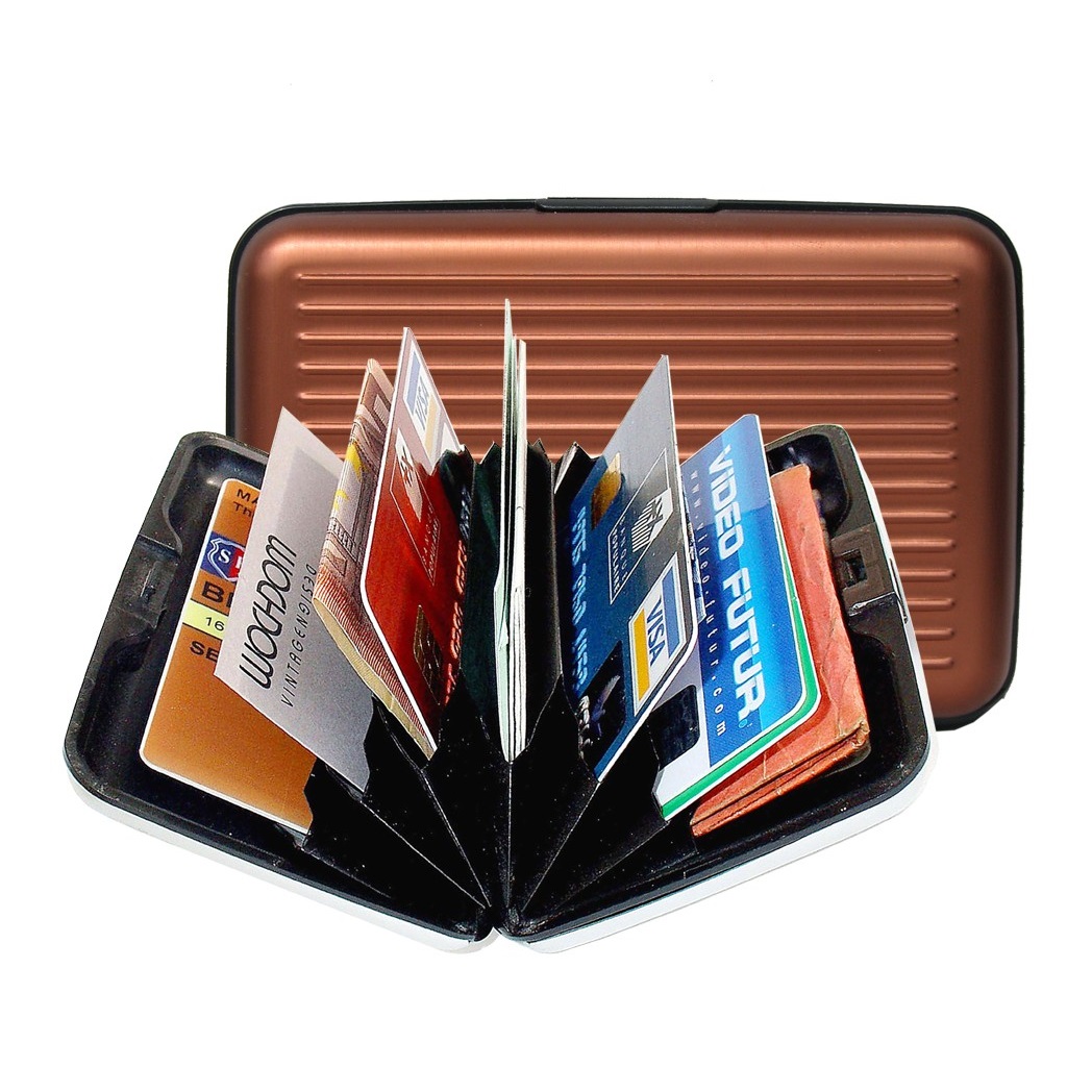 OGON Aluminum Wallet - Chocolate